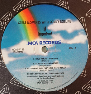 Sonny Rollins: Great Moments With Sonny Rollins 2x12"