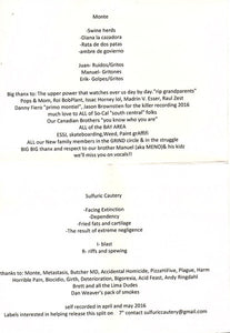 Sulfuric Cautery / Monte: Split cassette