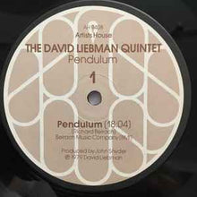 The David Liebman Quintet: Pendulum 12"