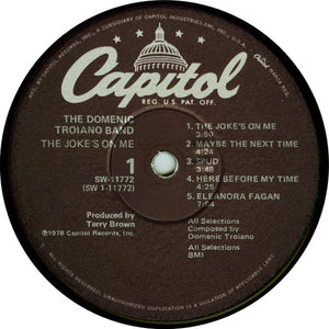 The Domenic Troiano Band: The Joke's On Me 12"