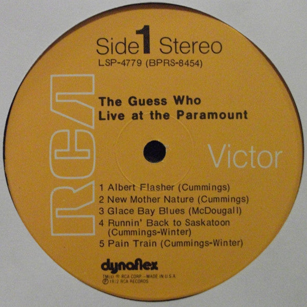 The Guess Who Live At The Paramount The Guess Who: Live At The Paramount 12" – Sorry State Records