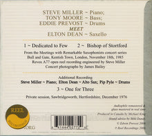 The Steve Miller Trio: Steve Miller Trio Meets Elton Dean CD