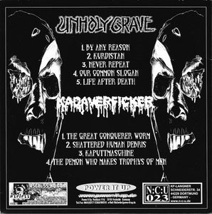Unholy Grave / Kadaverficker: Split 7"