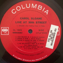 Carol Sloane: Live At 30th Street 12"
