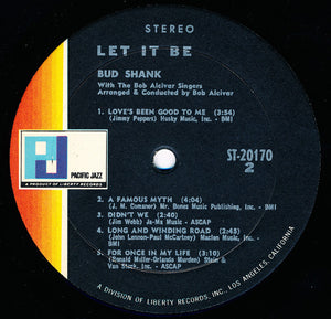  Bud Shank With The Bob Alcivar Singers: Let It Be 12"