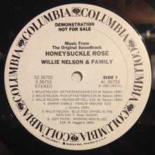 Willie Nelson & Family: Honeysuckle Rose (Music From The Original Soundtrack) 2x12"