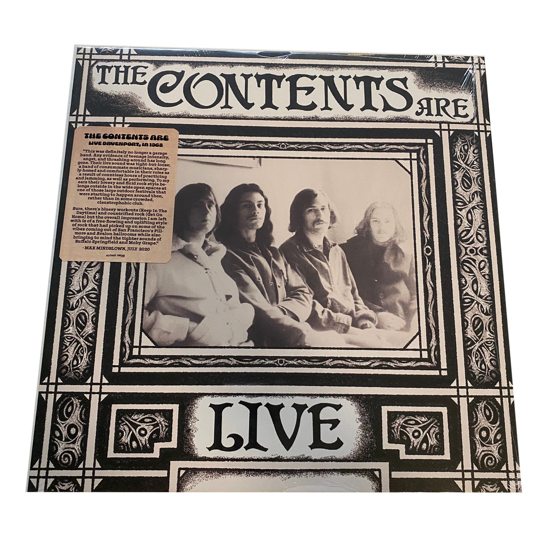 The Contents Are:  Live Davenport, Iowa 1968 12