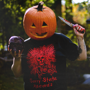 Sorry State Records Skull shirt w/Thomas Sara art
